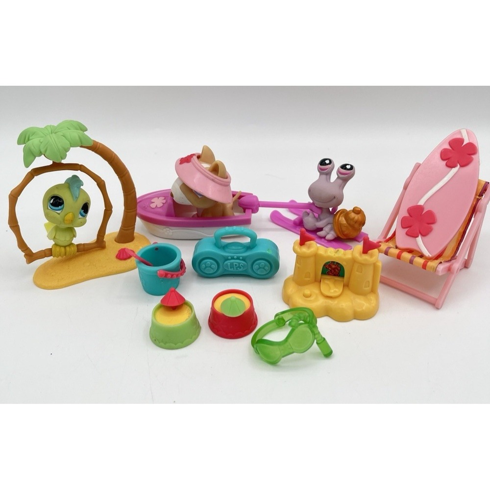 Littlest Pet Shop Tropical Treasures #858 #859 #860 Complete Hasbro 2007 LPS
